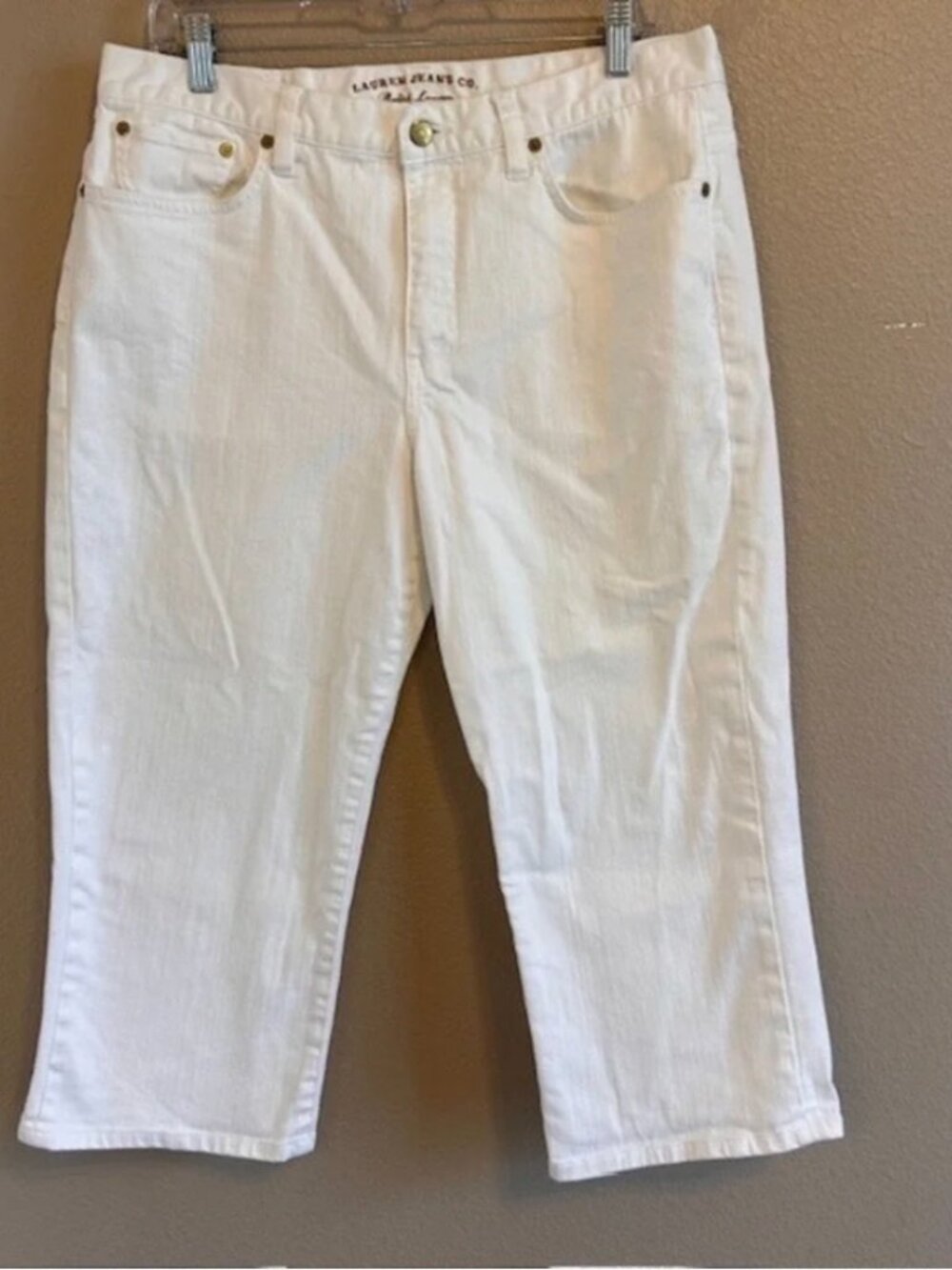 Ralph Lauren white cropped jeans, size 10
